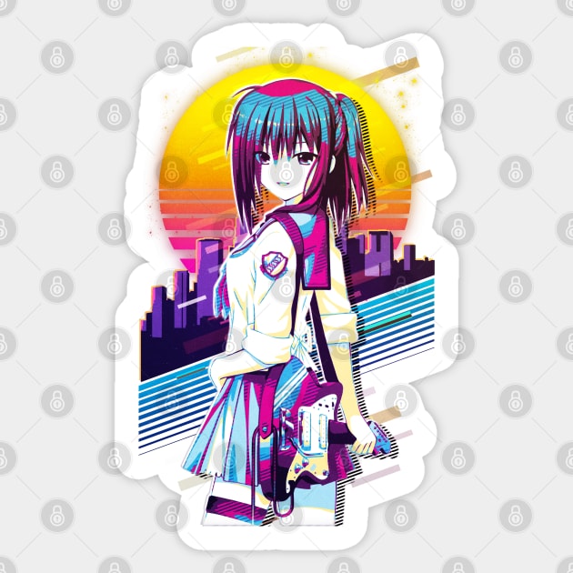 Angel Beats! - Hisako Sticker by 80sRetro